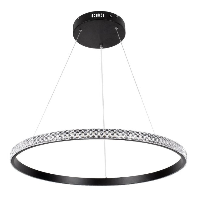 kelvo® DIAMOND KLV-101-0229 Κρεμαστό Φωτιστικό Οροφής LED 45W 4500lm 180° AC 220-240V IP20 Ρυθμιζόμενο Λευκό CCT με Χειριστήριο από 2700K έως 6000K Dimmable - Lumileds SMD Chip - Μαύρο Ματ - Μ60 x Π60 x Υ3cm - 3 Χρόνια Εγγύηση - 3