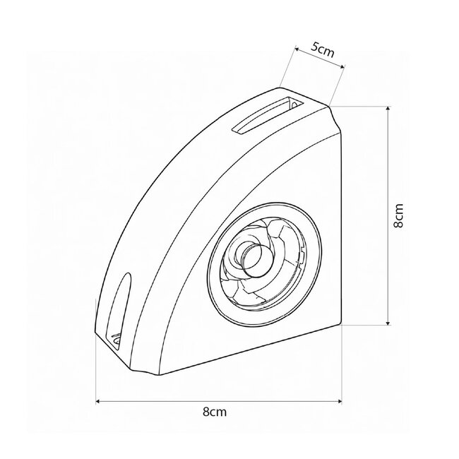 FLOODORA GLB-103-0029 Προβολέας Σποτ Wall Washer LED 3W 270lm 5° AC 220-240V Αδιάβροχο IP65 Θερμό Λευκό 2700K - Sanan SMD Chip - Γκρι Ανθρακί Ματ - Μ8 x Π5 x Υ8cm - 3 Χρόνια Εγγύηση - 5