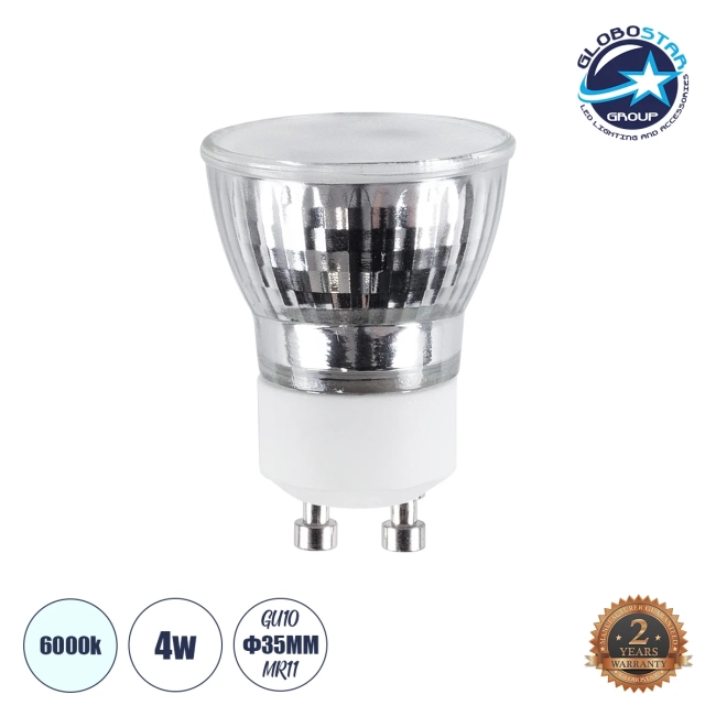 76006 Σποτ LED GU10 MR11 4W 400lm 120° AC 220-240V με Λευκό Γαλακτερό Γυαλί Ψυχρό Λευκό 6000K - 2 Χρόνια Εγγύηση 76006 Σποτ LED GU10 MR11 4W 400lm 120° AC 220-240V με Λευκό Γαλακτερό Γυαλί Ψυχρό Λευκό 6000K - 2 Χρόνια Εγγύηση