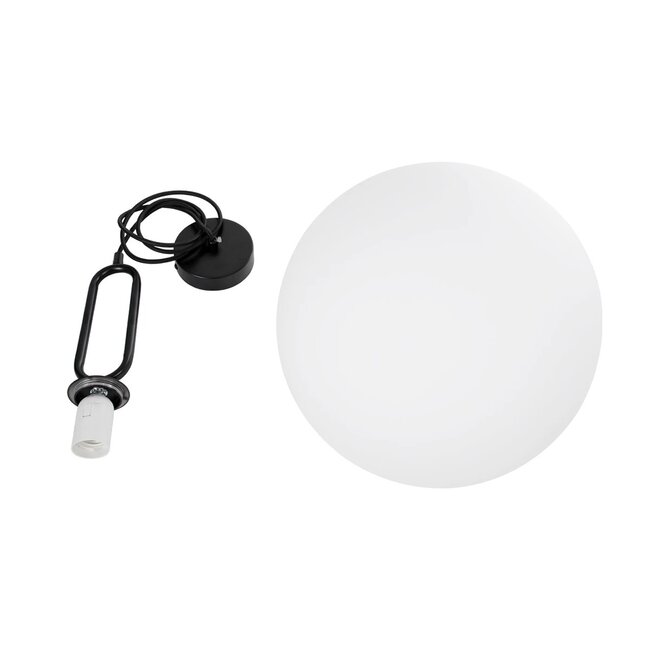 kelvo® BELLISSIMO KLV-101-0375 Κρεμαστό Φωτιστικό Οροφής για Λάμπα με Ντουί E27 AC 220-240V IP20 - Μαύρο Ματ & Λευκό - Μ40 x Π40 x Υ62cm - 9