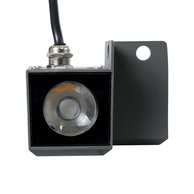 WALLDONA 90730 Γωνιακό Φωτιστικό LED 10W 1050lm 10° DC 24V Αδιάβροχο IP66 Ultra Θερμό Λευκό 2200K Dimmable - CREE XPE Chip - Γκρι Ανθρακί - Μ8 x Π8 x Υ6cm - 3 Χρόνια Εγγύηση - 9