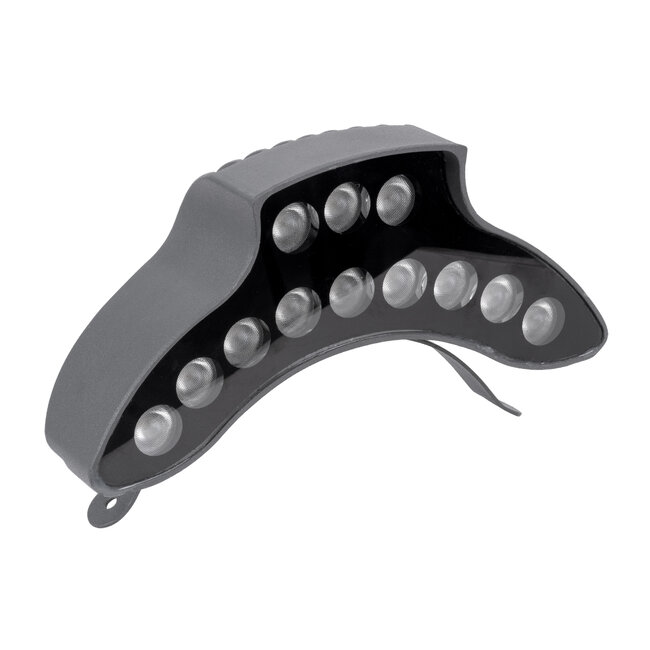 TREELIGHT-PINA 90683 Κυρτή Μπάρα Φωτισμού Wall Washer Ειδική για Φυτά - Δέντρα LED 12W 1320lm 30° DC 24V Αδιάβροχο IP65 Μ20.5 x Π5.5 x Υ12cm Θερμό Λευκό 3000K - Γκρι Ανθρακί - 3 Years Warranty