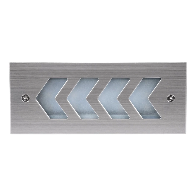 WALLLIGHT-ARINA 90673 Χωνευτό Φωτιστικό Τοίχου LED 6W 600lm 120° DC 24V Αδιάβροχο IP67 Μ17 x Π7 x Υ5.5cm Μπλε - Ανοξείδωτο Ατσάλι - 3 Years Warranty - 6