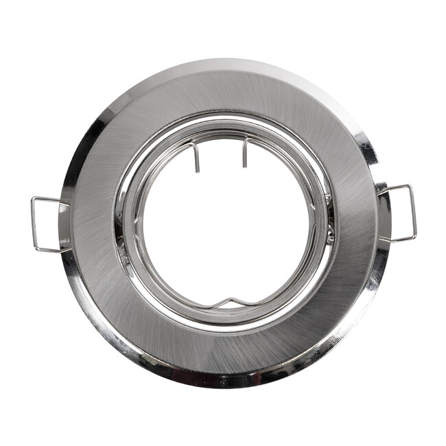 DELTA 77816 Χωνευτό Κινούμενο Στρόγγυλο Σποτ Οροφής για Λάμπα MR16 με Βάση GU5.3 ή GU10 - IP20 - Μεταλλικό - Φ92 x Υ28mm - Νίκελ Ματ - 5 Χρόνια Εγγύηση