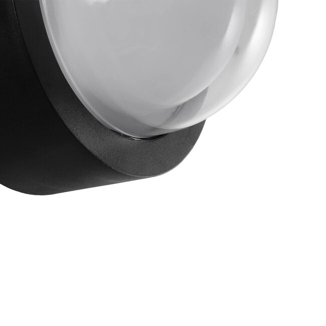 kelvo® NEXA KLV-101-0250 Φωτιστικό Τοίχου / Απλίκα LED 6W 360lm 180° AC 220-240V Αδιάβροχο IP65 Πολύχρωμο RGB+WW Dimmable SPI/TTL Protocol IC UCS512 - Sanan SMD Chip & TÜV SÜD Driver - Μαύρο Ματ - Μ11 x Π8.5 x Υ11cm - 5 Χρόνια Εγγύηση - 5
