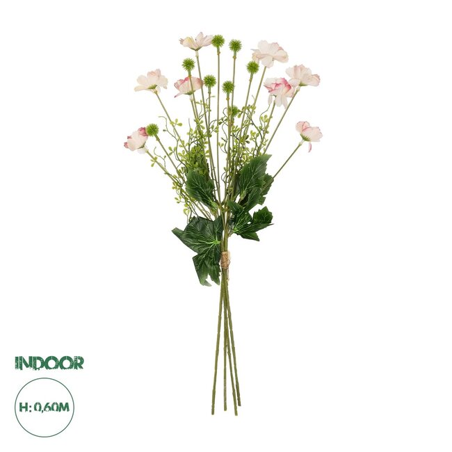 Artificial Garden PINK CANAION FLOWER BOUQUET 21327 Τεχνητό Διακοσμητικό Μπουκέτο Ροζ Κάννα Y60cm