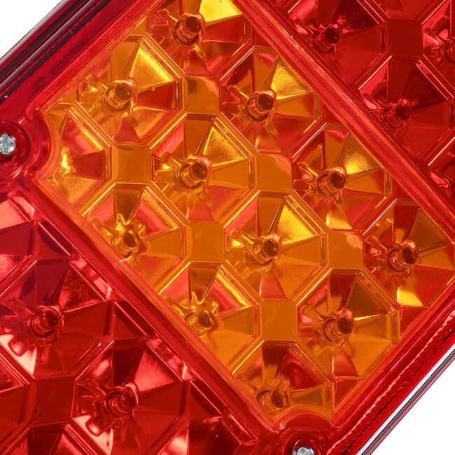 TAILIGHT 999-0256 Πίσω Φανάρι Οχημάτων LED 9W 360lm 180° DC 24V Αδιάβροχο IP66 Πορτοκαλί & Κόκκινο & Ψυχρό Λευκό 6000K - Πακέτο 2 Τεμαχίων - Μ46 x Π13 x Υ7cm - 1 Χρόνο Εγγύηση - 4