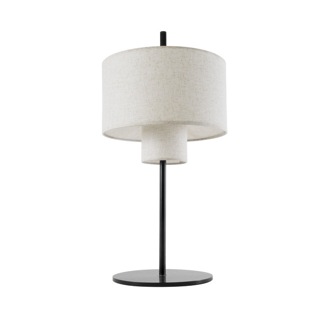 AYANNA 02227 Μοντέρνο Επιτραπέζιο Φωτιστικό Μονόφωτο 3 x E27 AC220-240V IP20 - Φ36 x Υ70cm - Μαύρο - Λευκό Αλουμινίου Πλέγμα - 5 Χρόνια Εγγύηση