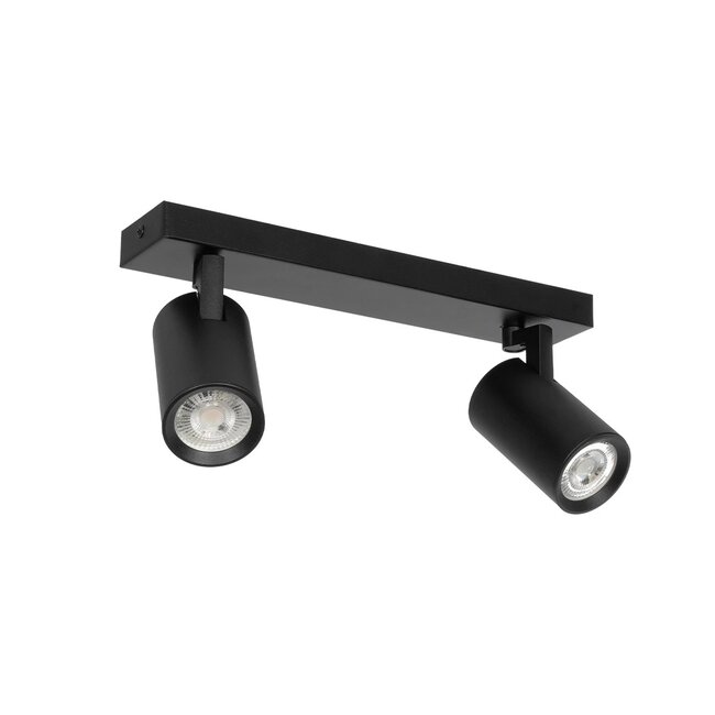 kelvo® SPOTA KLV-101-0136 Μοντέρνο Κινούμενο Φωτιστικό Σποτ Οροφής με Ντουί 2 x GU10 90° AC 220-240V IP20 - Μαύρο Ματ - Μ30 x Π6 x Υ14.5cm - 2 kelvo® SPOTA KLV-101-0136 Μοντέρνο Κινούμενο Φωτιστικό Σποτ Οροφής με Ντουί 2 x GU10 90° AC 220-240V IP20 - Μαύρο Ματ - Μ30 x Π6 x Υ14.5cm - 2