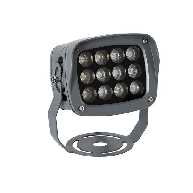 FLOOD-XENA 90121 Προβολέας Σποτ Wall Washer LED 12W 1320lm 10° AC 220-240V Αδιάβροχο IP65 Θερμό Λευκό 2700K - Γκρι Ανθρακί - Μ13.5 x Π11 x Υ15cm - 3 Χρόνια Εγγύηση