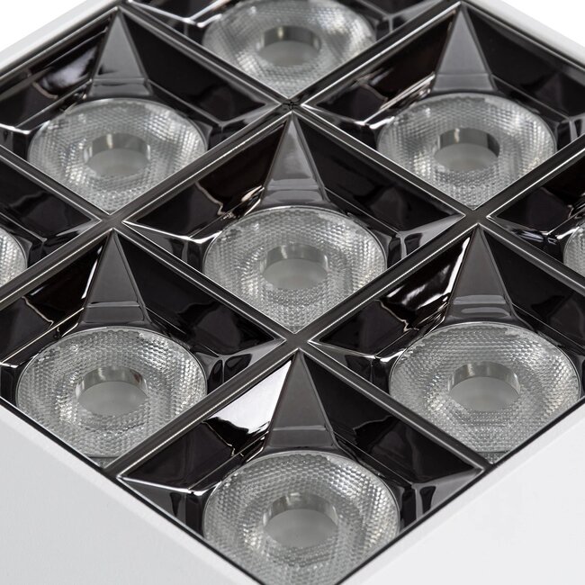 kelvo® LUMINAR KLV-101-0342 Φωτιστικό Downlight Σποτ LED 30W 4200lm 36° AC 220-240V IP20 Φυσικό Λευκό 4500K - Osram SMD Chip & TÜV SÜD Driver - Λευκό Ματ - Μ12 x Π12 x Υ6.6cm - 5 Χρόνια Εγγύηση - 7