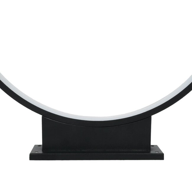 LUNEA GLB-103-0009 Φωτιστικό Κολωνάκι Κήπου LED 15W 1350lm 120° AC 220-240V Αδιάβροχο IP65 Θερμό Λευκό 2700K - Sanan SMD Chip - Μαύρο Ματ - Μ45 x Π7 x Υ50cm - 3 Χρόνια Εγγύηση - 9