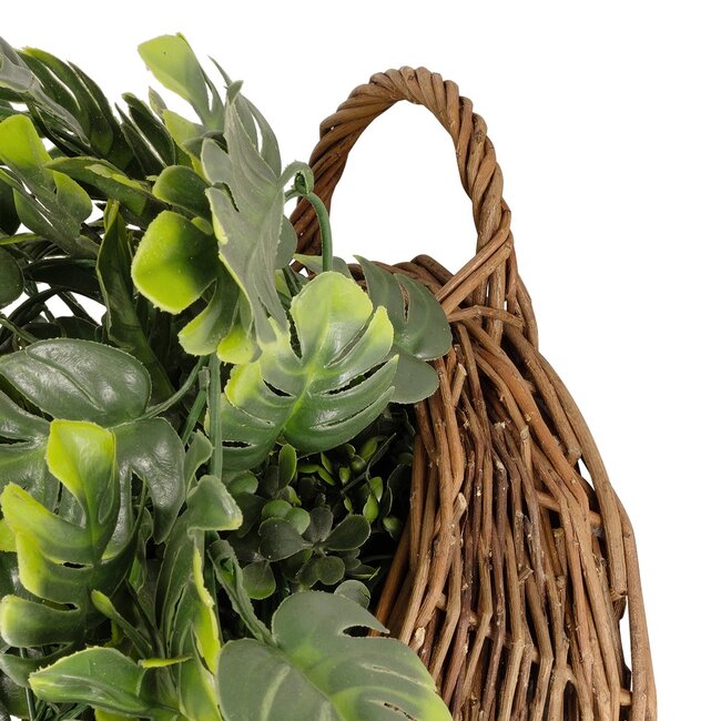 Artificial Garden MONSTERA HANGING PLANT 20633 Τεχνητό Κρεμαστό Διακοσμητικό Φυτό Φτέρης Π40 x Μ40 x Y88cm