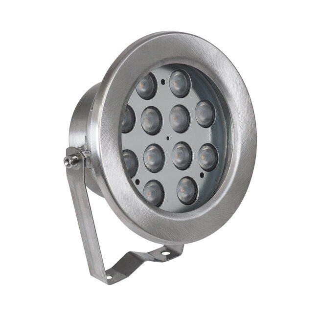 UNDERWATER-JERRY 90423 Υποβρύχιο Επιφανειακό Φωτιστικό Σποτ Ειδικό για Σιντριβάνια - Πισίνες - Τζακούζι LED 12W 1080lm 120° DC 24V Αδιάβροχο IP68 Μ14.5 x Π7 x Υ19cm Θερμό Λευκό 2700K - Ανοξείδωτο Ατσάλι SS304 - 3 Years Warranty