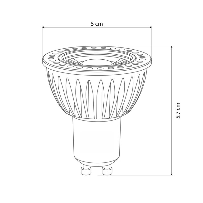 kelvo® KYRON DTW 36° KLV-103-0013 Σποτ GU10 MR16 LED 7W 770lm CRI (Ra) ≥ 90 36° AC 220-240V IP20 Θερμό Λευκό Dimmable με λειτουργία Dim-to-Warm 3000K→1800K - Bridgelux COB Chip - Γκρι Ανθρακί Ματ - Μ5 x Π5 x Υ5.7cm - 3 Χρόνια Εγγύηση - 5