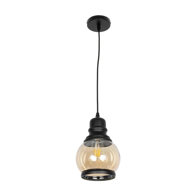 OLIVER 999-0186 Vintage Κρεμαστό Φωτιστικό Οροφής με Ντουί 1 x E27 AC 220-240V IP20 - Μελί & Μαύρο - Μ16 x Π16 x Υ25cm OLIVER 999-0186 Vintage Κρεμαστό Φωτιστικό Οροφής με Ντουί 1 x E27 AC 220-240V IP20 - Μελί & Μαύρο - Μ16 x Π16 x Υ25cm