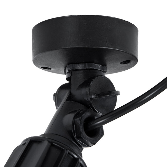 GARDENINI 61548 Επιφανειακό Φωτιστικό Σποτ Κήπου LED 5W 550lm 38° DC 24V IP68 Υψηλής Αντοχής ABS IK06 Φ7 x Υ14.5cm - Μπλε 450nm Dimmable - Μαύρο - Bridgelux Chip - 3 Years Warranty - 7