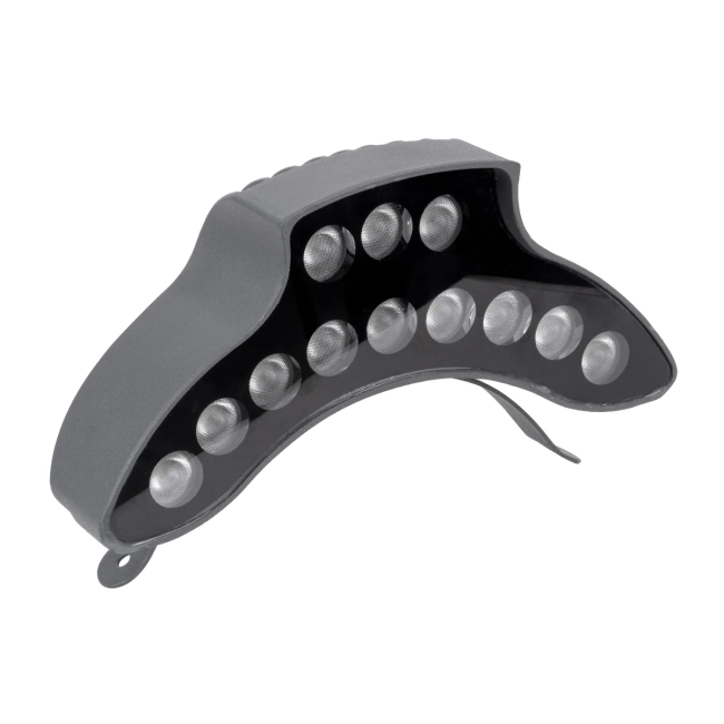  TREEPINA 90683 Κυρτή Μπάρα Φωτισμού Wall Washer για Φυτά - Δέντρα LED 12W 1320lm 30° DC 24V Αδιάβροχο IP65 Θερμό Λευκό 2700K Dimmable - Bridgelux SMD Chip - Γκρι Ανθρακί - Μ20.5 x Π5.5 x Υ12cm - 3 Χρόνια Εγγύηση - 3