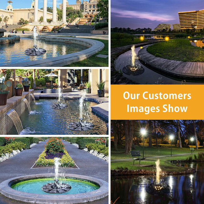 71531 Ηλιακό Αυτόνομο Φωτοβολταϊκό Διακοσμητικό Συντριβάνι LED 3W με Μέγιστο Ύψος Νερού 30-60cm - 4 Διαφορετικά Μπέκ Ψεκασμού Αδιάβροχο IP68 Θερμό Λευκό 2700K Φ18 x Υ8cm - 14