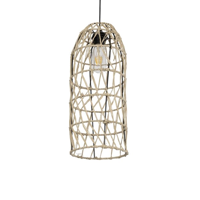 NETI 205-0024 Boho Κρεμαστό Φωτιστικό Οροφής με Ντουί 1 x E27 AC 220-240V IP20 - Μπεζ - M20 x Π20 x Υ49cm - 2