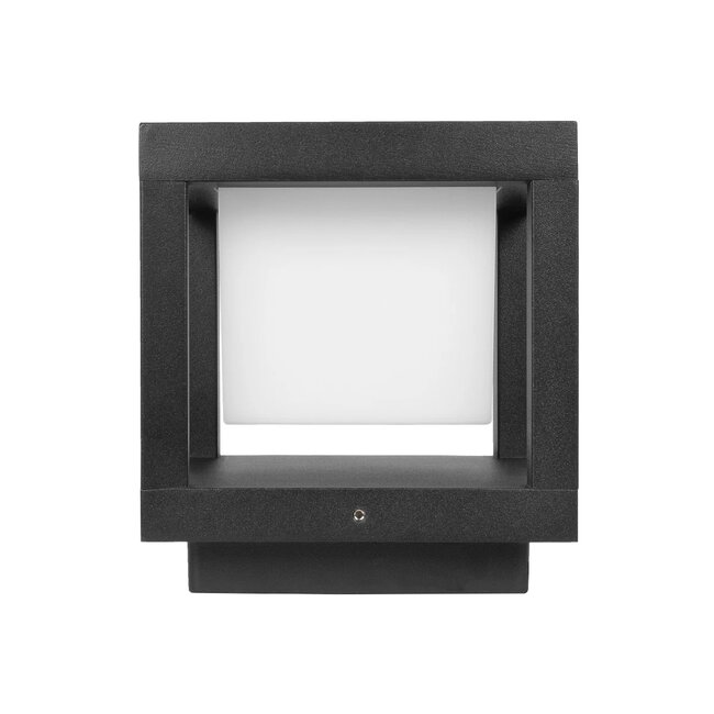 PRISM GLB-103-0017 Φωτιστικό Κολωνάκι Κήπου LED 10W 900lm 90° AC 220-240V Αδιάβροχο IP65 Θερμό Λευκό 2700K - Sanan SMD Chip - Μαύρο Ματ - Μ15 x Π15 x Υ16cm - 3 Χρόνια Εγγύηση - 3
