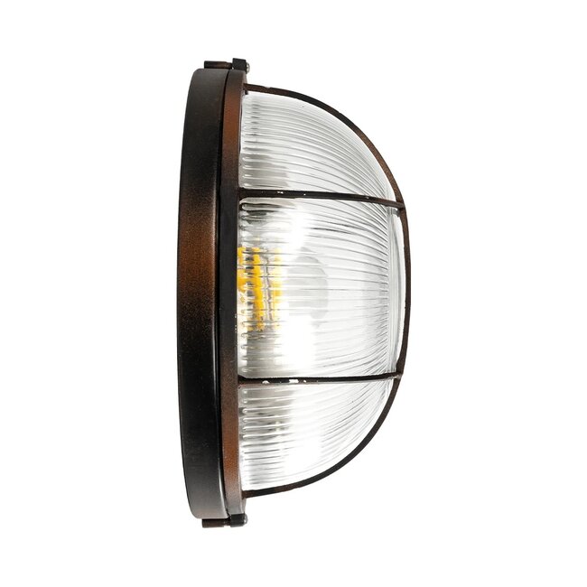 BOATLIGHT 61624 Vintage Φωτιστικό Καραβοχελώνα Τοίχου & Οροφής με Ντουί 2 x E27 AC 220-240V Αδιάβροχο IP65 - Χάλκινο Παλαιωμένο Εφέ Σκουριάς Ματ - Μ24 x Π24 x Υ11cm - 4