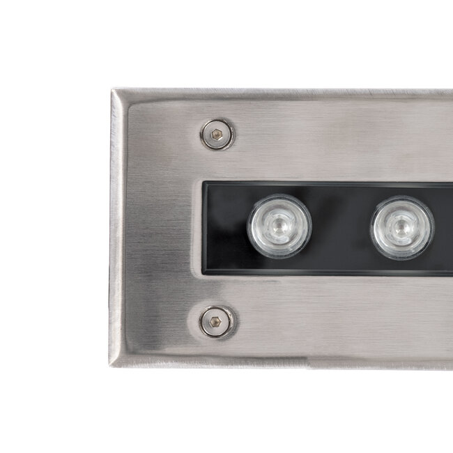 UNDERGROUND-REMVI 90194-Y Χωνευτή Μπάρα Φωτισμού Wall Washer LED 18W 1890lm 10° DC 24V Αδιάβροχο IP68 Ultra Θερμό Λευκό 2200K Dimmable - Bridgelux SMD Chip - Ανοξείδωτο Ατσάλι SS316 - Μ100 x Π9 x Υ7.2cm / Q98.2 x 7.6cm - 3 Χρόνια Εγγύηση - 9