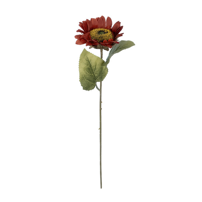 Artificial Garden RED SUNFLOWER  BRANCH 21114 Τεχνητό Διακοσμητικό Κλαδί Ηλιοτρόπιο Κόκκινο Y50cm