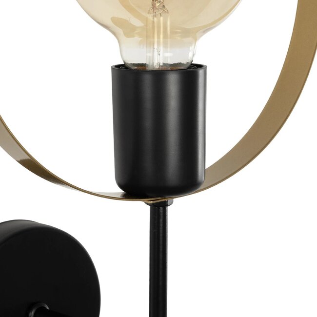 SOPA 201-0120 Μοντέρνο Φωτιστικό Τοίχου - Απλίκα με Ντουί 1 x E27 AC 220-240V IP20 - Μαύρο - Μ23 x Π15 x Υ51cm - 5