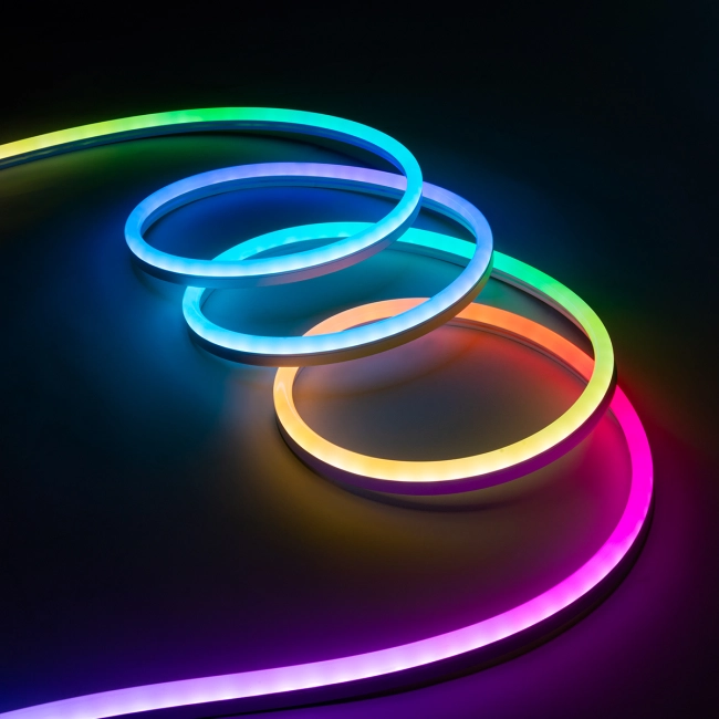 NEONIO 90755 Digital Pixel Addressable Neon Strip - Ψηφιακή Ταινία Neon Flex LED SMD 5050 14.4W/m 60LED/m 20PIXEL/m SPI/TTL Protocol IC SM16703P/WS2811/WS2812 864lm/m 180° DC 12V Αδιάβροχη IP67 Πολύχρωμη RGB - Λευκό Σώμα - Μ1000 x Π1 x Υ2.3cm - Συσκευασία 10 Μέτρων - 2 Χρόνια Εγγύηση