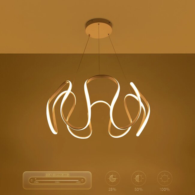 kelvo® TARANTULA KLV-101-0270 Κρεμαστό Φωτιστικό Οροφής LED 120W 12000lm 360° AC 220-240V IP20 Ρυθμιζόμενο Λευκό CCT με Χειριστήριο από 2700K έως 6000K Dimmable - Lumileds SMD Chip - Λευκό Ματ - Μ78 x Π78 x Υ31.5cm - 3 Χρόνια Εγγύηση - 11