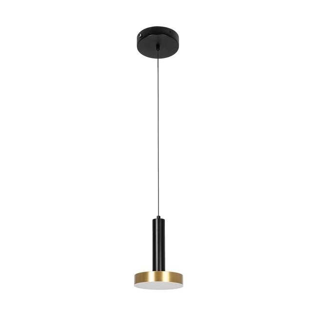 kelvo® ZANE KLV-101-0349 Κρεμαστό Φωτιστικό Οροφής LED 18W 1800lm 120° AC 220-240V IP20 Ρυθμιζόμενο Λευκό CCT με Χειριστήριο από 2700K έως 6000K Dimmable - Lumileds SMD Chip - Σατινέ Χρυσό Βούρτσας & Μαύρο Ματ - Μ15 x Π15 x Υ20cm - 3 Χρόνια Εγγύηση - 3