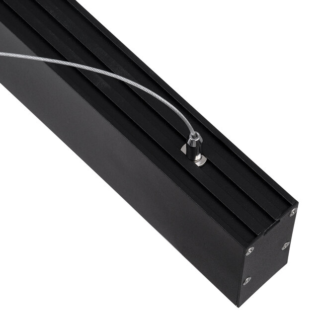 FELIX 61028-P Γραμμικό Κρεμαστό Φωτιστικό Linear LED CCT 54W 6500lm 120° AC 220-240V Μ120 x Π3.5 x Υ7cm - Εναλλαγή Φωτισμού μέσω Τηλεχειριστηρίου All In One Ψυχρό 6000k+Φυσικό 4500k+Θερμό 2700k Dimmable - Μαύρο - 3 Years Warranty - 6