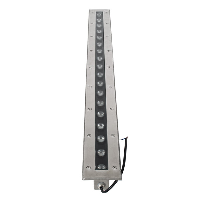 UNDERGROUND-REMVI 90194-Y Χωνευτή Μπάρα Φωτισμού Wall Washer LED 18W 1890lm 10° DC 24V Αδιάβροχο IP68 Ultra Θερμό Λευκό 2200K Dimmable - Bridgelux SMD Chip - Ανοξείδωτο Ατσάλι SS316 - Μ100 x Π9 x Υ7.2cm / Q98.2 x 7.6cm - 3 Χρόνια Εγγύηση - 4