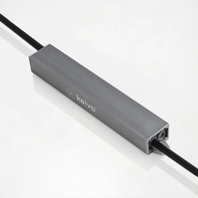 kelvo® SELAS KLV-107-0029 Τροφοδοτικό/Μετασχηματιστής Class II SELV 24W 1A AC 220-240V σε DC 24V Αδιάβροχο IP67 - Γκρι Ανθρακί Ματ - Μ18.2 x Π3 x Υ2.2cm - 5 Χρόνια Εγγύηση