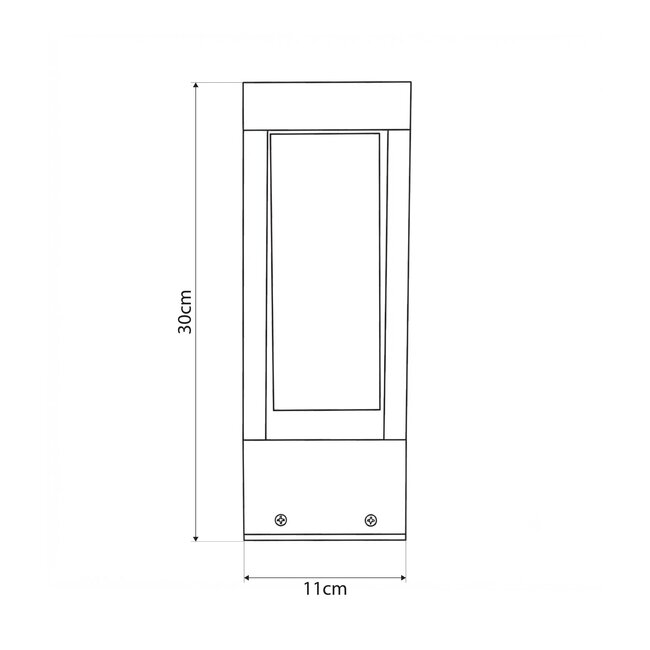 PRISM GLB-103-0019 Φωτιστικό Κολωνάκι Κήπου LED 8W 720lm 90° AC 220-240V Αδιάβροχο IP65 Θερμό Λευκό 2700K - Sanan SMD Chip - Μαύρο Ματ - Μ11 x Π11 x Υ30cm - 3 Χρόνια Εγγύηση - 5