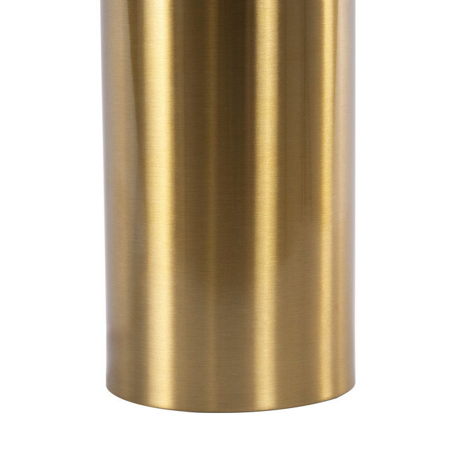 URANUS-S 61451 Μοντέρνο Επιτραπέζιο Φωτιστικό Πορτατίφ Δίφωτο 2 x E27 AC220-240V IP20 - Φ25 x Υ39cm - Χρυσό Μεταλλικό Καμπάνα με Διακόπτη On/Off - 5 Χρόνια Εγγύηση