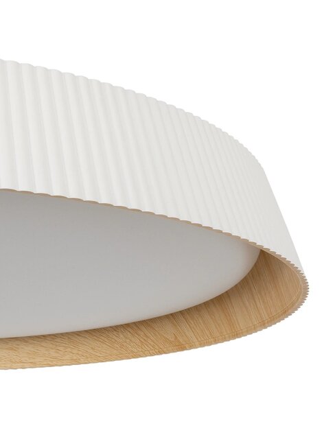 kelvo® LUMORA KLV-101-0583-V2 Φωτιστικό Οροφής LED 36W 3600lm 120° AC 220-240V IP20 Ρυθμιζόμενο Λευκό CCT με Διακόπτη στο Driver 2700K/4500K/6000K Triac Dimmable - Lumileds SMD Chip & ENEC/TÜV Driver - Λευκό Ματ & Εφέ Ξύλου - Μ53 x Π53 x Υ7cm - 5 Χρόνια Εγγύηση - 5