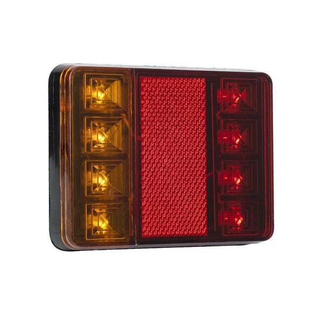 TAILIGHT 999-0255 Πίσω Φανάρι Οχημάτων LED 9W 360lm 140° DC 12V Αδιάβροχο IP66 Πορτοκαλί & Κόκκινο & Ψυχρό Λευκό 6000K - Μ12 x Π9.5 x Υ2cm - Πακέτο 2 Τεμαχίων - 1 Χρόνο Εγγύηση - 2