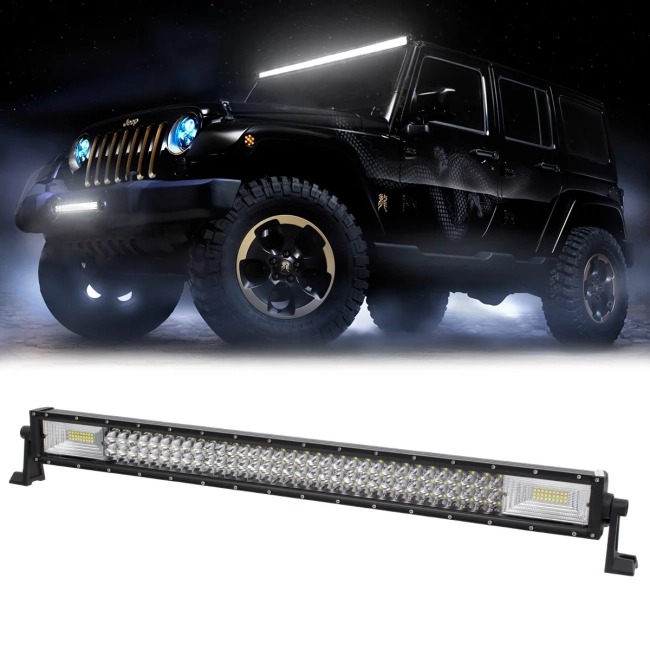 85483 PRO Series Μπάρα Ίσια - Straight TRI-ROW 7D για Αυτοκίνητα & Φορτηγά LED CREE XBD 405W 40500lm 15° & 60° DC 10-30V Αδιάβροχη IP65 Ψυχρό Λευκό 6000K - 6