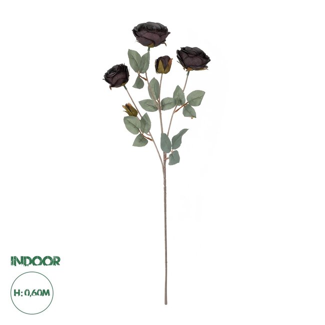 Artificial Garden PURPLE BRANCH 21301 Τεχνητό Διακοσμητικό Κλαδί Τριαντάφυλλα Μωβ Y60cm