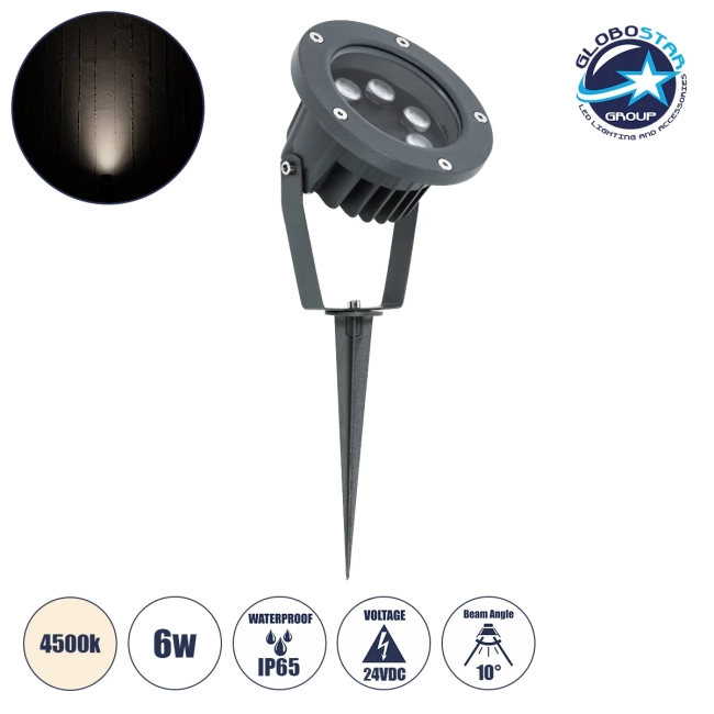 TREELIGHT-TZINA 90355 Σποτ Φωτισμού Ειδικό για Φυτά - Δέντρα με Βάση Κήπου / Καρφωτό LED 6W 570lm 10° DC 24V Αδιάβροχο IP65 L14 x W12.5 x H12.5cm Φυσικό Λευκό 4500K - Γκρι Ανθρακί - 3 Years Warranty TREELIGHT-TZINA 90355 Σποτ Φωτισμού Ειδικό για Φυτά - Δέντρα με Βάση Κήπου / Καρφωτό LED 6W 570lm 10° DC 24V Αδιάβροχο IP65 L14 x W12.5 x H12.5cm Φυσικό Λευκό 4500K - Γκρι Ανθρακί - 3 Years Warranty
