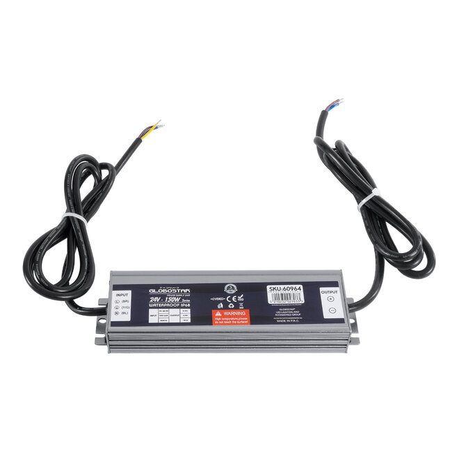 60964 Αδιάβροχο Τροφοδοτικό SELV για Προϊόντα Φωτισμού LED 150W 6.25A - AC 220-240V σε DC 24V με 1.2m VDE Καλώδιο Παροχής & Εξόδου Τροφοδοσίας - Αδιάβροχο IP68 - M20 x W5.5 x H2.5cm  - 3 Χρόνια Εγγύηση - 4