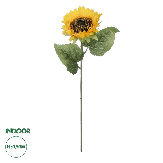 Artificial Garden YELLOW SUNFLOWER  BRANCH 21112 Τεχνητό Διακοσμητικό Κλαδί Ηλιοτρόπιο Κίτρινο Y50cm