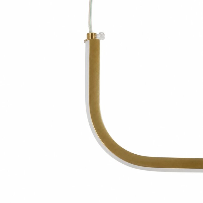 kelvo® LINARIA KLV-101-0257 Κρεμαστό Φωτιστικό Οροφής LED 36W 3600lm 180° AC 220-240V IP20 Ρυθμιζόμενο Λευκό CCT με Χειριστήριο από 2700K έως 6000K Dimmable - Lumileds SMD Chip - Χρυσό Πλατίνα - Μ120 x Π2 x Υ10cm - 3 Χρόνια Εγγύηση - 6