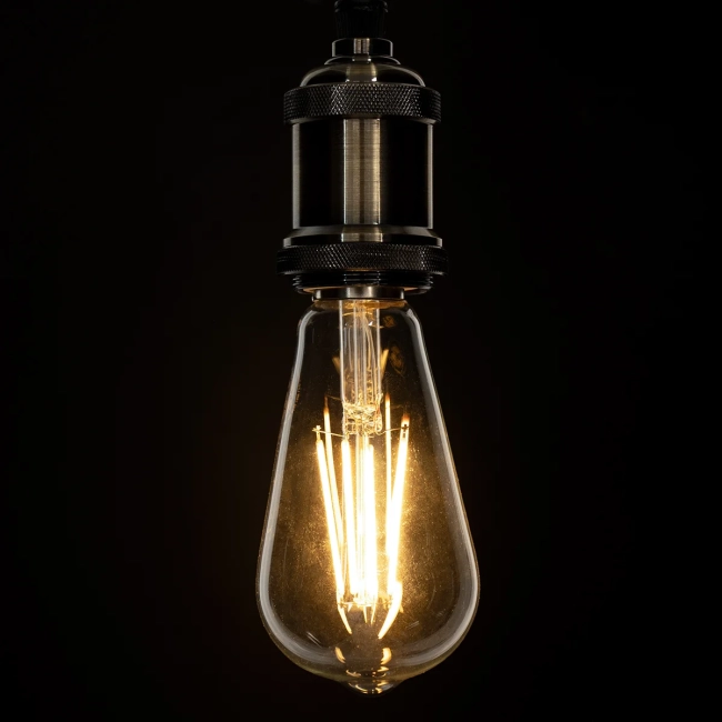 PEAR 99017 Λάμπα E27 ST64 LED 10W 1000lm 360° AC 220-240V IP20 Θερμό Λευκό 2700K Dimmable - Long Filament Chip - Διάφανο - Μ6.4 x Π6.4 x Υ14cm - 3 Χρόνια Εγγύηση - 4