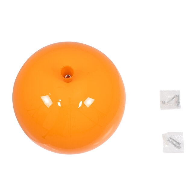 BALLOON 00650 Μοντέρνο Παιδικό Φωτιστικό Οροφής Μονόφωτο Πορτοκαλί Πλαστικό Μπάλα Φ30 x Υ33cm - 9