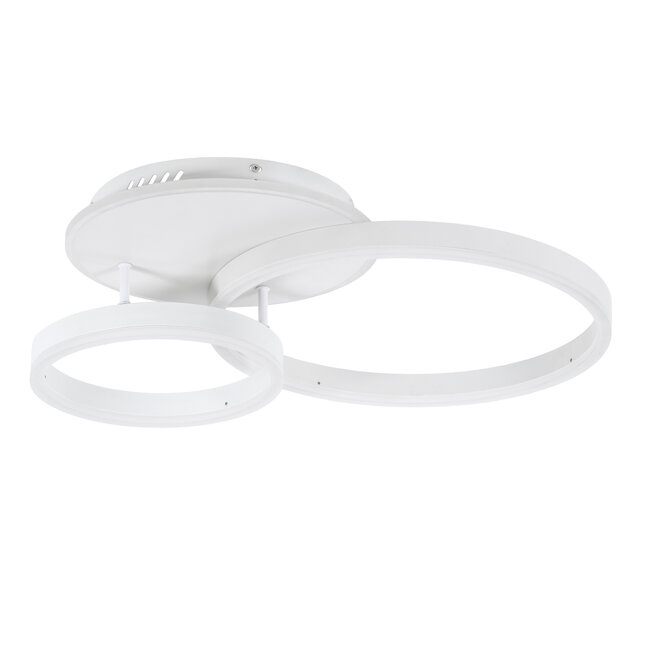 VENOM 61121 Φωτιστικό Οροφής Δαχτυλίδι-Κύκλος LED CCT 67W 8107lm 360° AC 220-240V - Εναλλαγή Φωτισμού μέσω Τηλεχειριστηρίου All In One Ψυχρό 6000k+Φυσικό 4500k+Θερμό 2700k Dimmable Φ25+40cm+BackLight - Λευκό - 2