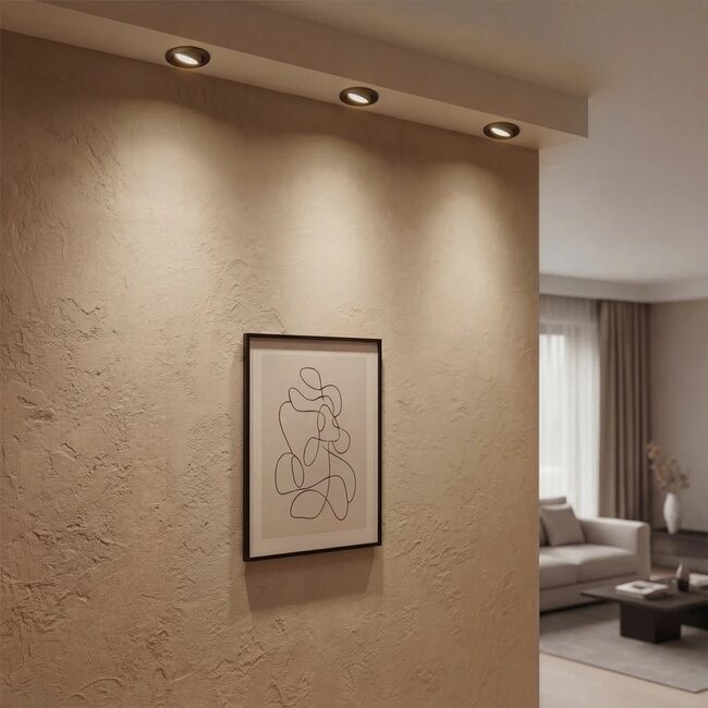 kelvo® LEO KLV-101-0314 Χωνευτό Κινούμενο Φωτιστικό Downlight Σποτ με Honeycomb Anti-Glare Reflector LED 10W 1300lm 38° AC 220-240V IP20 Φυσικό Λευκό 4500K - Bridgelux COB Chip & TÜV SÜD Driver - Μαύρο Ματ - Μ8.5 x Π8.5 x Υ6.6cm / Q7.5cm - 5 Χρόνια Εγγύηση - 2