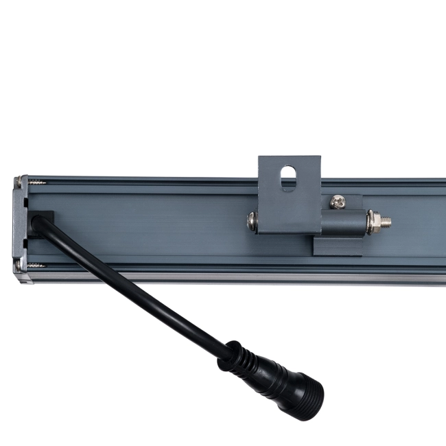 WASHERMARGO 90184 Μπάρα Φωτισμού Wall Washer LED 6W 510lm 30° DC 24V Αδιάβροχο IP65 Πολύχρωμο RGBW Dimmable DMX512 - Bridgelux SMD Chip - Γκρι Ανθρακί - Μ30 x Π4 x Υ5cm - 3 Χρόνια Εγγύηση - 7